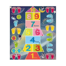(Dinosaur style) Slippery Hopscotch for Adults Child,Slippery Hopscotch is Hilarious Outdoor Game
