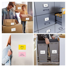 240Pcs Self-Adhesive Label Holder Card Pockets Label Holder Clear Library Card Holders with Top Open for Index Cards
