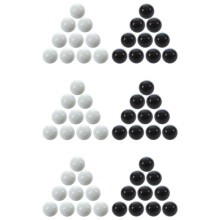 60 Pezzi di Marmi Marmi di Vetro da 16 mm Sfere di Vetro Intrecciate Sfere di Colore di Decorazione Giocattolo Nel Bianco E Nero