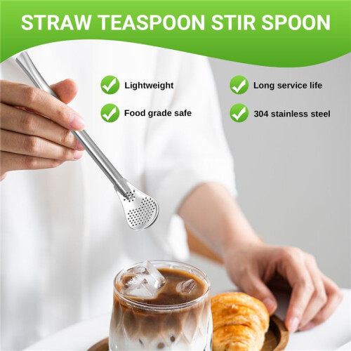Stainless Steel Drinking Straw Filter Handmade Herb Mate Tea Light bulb Gourd Washable Practical Tea Tools Bar Accessories 2