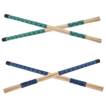 2Paren Paar Bamboe Drumsticks Met Rubbergreep Voor Jazz En Oefenen