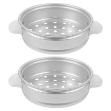 2St Universele Stoommand Aluminium Voor Rijstkoker Groenten En Dim Sum