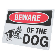 1Kleurig Metalen Waarschuwingsbord Hond, Vintage Buitendecoratie