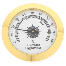 Metalen Hygrometer Voor Theedozen En , Goudkleurig