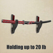 Sword Wall Mount 2/Set 1-Tier Padded Hook Katana Holder Adjustable Display Hanger for Samurai Sword 26s_gp1