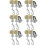 Ceiling Fan Light  Zing Ear ZE-109 Two-Wire Light  with Pull Cords for Ceiling Light Fans Lamps 12Pcs Silver 1