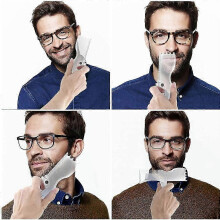 Men's Beard Shaper Kit Beard Stencil Guide Template Outline Beard Shaping Tools_dfn