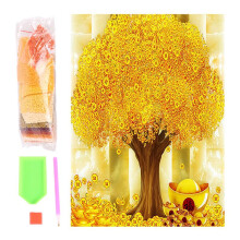 30X40cm Round Full Roud Drill Money Tree Fortune Tree Diamond Painting Diamond Painting Wall Decor