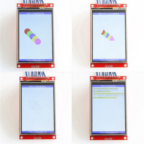 3 Pcs 3.5 Inch 480X320 SPI Serial TFT LCD Module Display Screen with Press Panel Driver IC ILI9488 for MCU