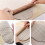12Pcs Clay Modeling Pattern Rollers, Texture Rollers for Clay Wooden Handle Pottery Tools Stars Wood Wave 6