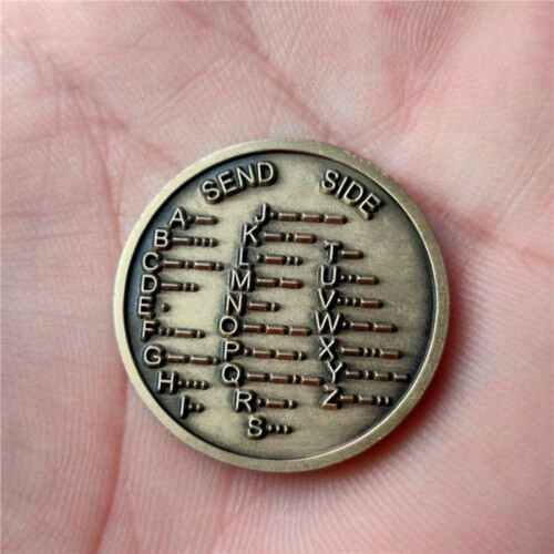5X CW Morse Code Commemorative Coins CW Training Coin Morse Code Training Coin for Novice Radio Enthusiasts 2