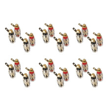 New 24Pc Amplifier Speaker Terminal Binding Post 4mm Banana Plug Jack