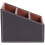 3pcs Leather Remote Control CD Organizer Phone Desktop Storage Box(Brown) 3