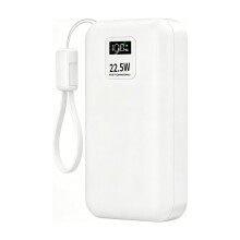 2-Batteries 22.5W 21700 Fast Charging Kit Power Bank DIY No Soldering Mobile Power Bank Assembly Parts Battery Box White