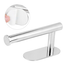 Stijlvol badkameraccessoire, wanddispenser zonder boren, toiletrolhouder van SUS304 roestvrij staal met gepolijst chroom modern design, zelfklevend
