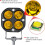 τεμάχια φώτα εργασίας LED τρακτέρ 3 ιντσών 40W κίτρινο τετράγωνο προβολ 3