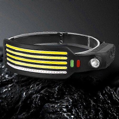 Rechargeable COB LED Headlamp, USB Headlight Torch, Work Light Bar, Adjustable Head Band, Hands-Free Lighting 2
