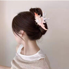(D) Holographic Conch Shape Hair Claws 5" Non Slip Large Big Hair Clips