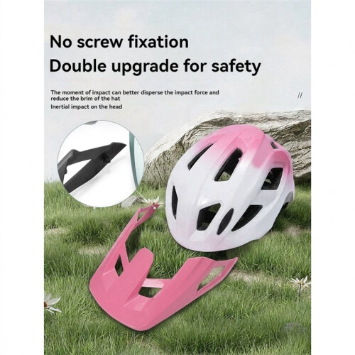 Casco per Bicicletta MTB Regolabile Casco da Montagna con Visiera per Uomini e Donne C 2