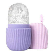 (Coffee) Yousheng Ice Face Roller Ice Cube Mold with Lid Anti-slip Ice Tray Shrink Pores Ice Maker for Eye Puffiness Face Tightening Skin Rejuvenating