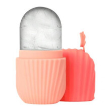 (Blue) Yousheng Ice Face Roller Ice Cube Mold with Lid Anti-slip Ice Tray Shrink Pores Ice Maker for Eye Puffiness Face Tightening Skin Rejuvenating