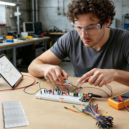 Breadboard Kit Jumper Wires Set for Students, Beginners & DIY Circuit Prototyping 2