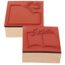 2St Beige Stempels Kat Voor Journal Met Sierlijke Randpatronen