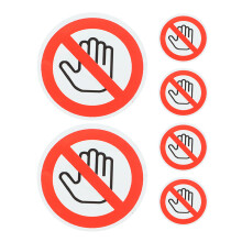 6St Vinyl Waarschuwingsstickers Voor Werkplek En