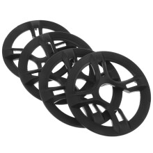 4St Duurzaam Zwart Plastic Kettingring Beschermkap Voor