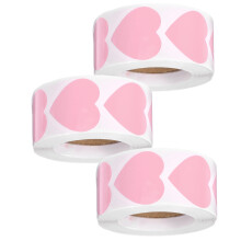 3Rollen Kleine Roze Hartstickers Voor En Valentijnsdag