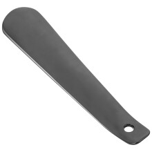 1X Zwarte Rvs Schoenlepel Senioren Met Comfortabele Handgreep