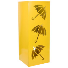 1Gele Metalen Organizer Met Stevige Basis Voor Entree