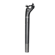 TOSEEK Tija de Sillín de Bicicleta de Carbono 3K Tejido Mate Tija de Sillín Offset MTB Tija Telescópica con Amortiguación 30.8x400mm