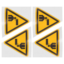 4St Veiligheidsstickers Uit Hoofd Voor Machinegebruik