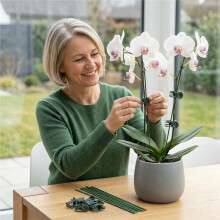 Växtstöd/Orkidépinnar med Växtklipp Flexibelt Stödsystem för Orkidéer, Blommor och Grönsaker Inomhus Utomhus