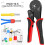 Hex Crimping Pliers Self-Adjustable Wire Crimper Tool Kit Set with Wire Terminals Crimping Connectors Wire Ends Ferrules 6