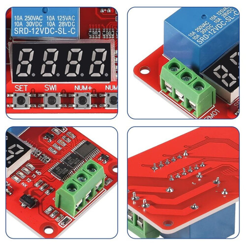2pcs  12V FRM01 Multifunction Timer Delay Relay Module with Segment LEDs for  Home 2