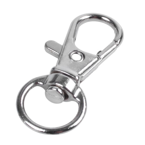 100pcs Metal Clasp Swivel Trigger Clips Snap Hooks Key Ring Bags DIY  Silver 1