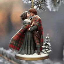 (1pc, A) 2024 New Christmas Tree Ornaments,Outlander Decor Family Collage Holiday 8cm