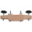 4X Guitar Dome Control Knobs with 1 Set Solid Maple Stainless Steel Guitar Bridge Install Clamp Luthier Tools 5