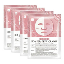 (4pcs) Absorbable Bio-Collagen Face Mask Anti Aging Firming Lifting Shrink Pores Nourish Brightening Moisturizing Skin Care