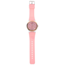 Roze Vlinderhorloge Vrouwelijk Met Siliconenband