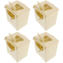 4St Praktische Vogelbroedbox ABS Plastic Met Hangfunctie Beige