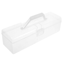 1Plastic Opbergdoos Transparant Met Handvat Voor Hobby En