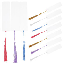 1Set Transparante Acryl Bladwijzer Met Kwasten, Handgemaakt DIY