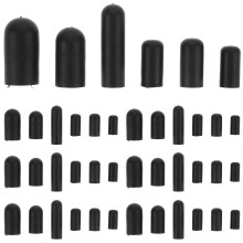 80St Diverse Zwarte Rubber Doppen Voor En Boutbescherming