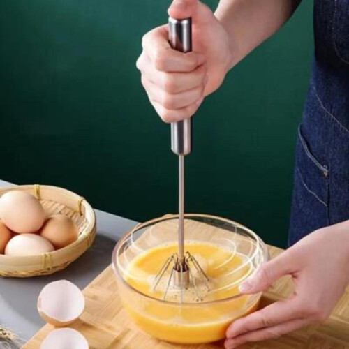 Semi-automatic Stainless Steel Hand Mixer for Eggs, Coffee and Milk 1