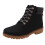 Women's Black Ankle Boots with Chunky Heel and Elastic 2