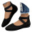 Women's Ballet Flats with Criss-Cross Elastic Strap, Black, 4