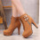 Women's Ankle Boots Warm Solid Retro Style with Zipper 6